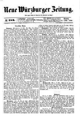 Neue Würzburger Zeitung Montag 11. Oktober 1858