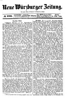 Neue Würzburger Zeitung Freitag 15. Oktober 1858