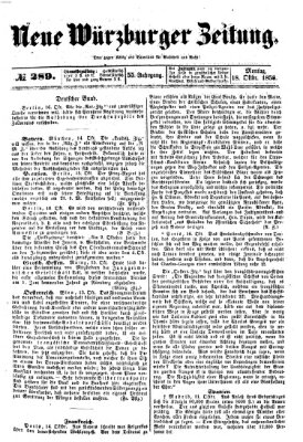 Neue Würzburger Zeitung Montag 18. Oktober 1858