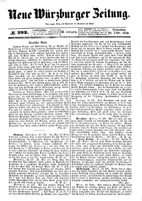 Neue Würzburger Zeitung Donnerstag 21. Oktober 1858