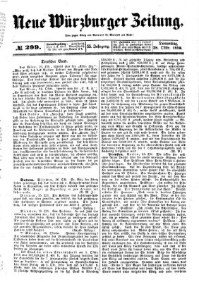 Neue Würzburger Zeitung Donnerstag 28. Oktober 1858