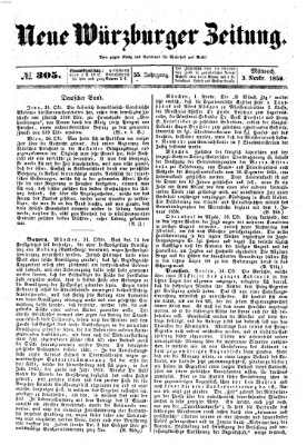 Neue Würzburger Zeitung Mittwoch 3. November 1858