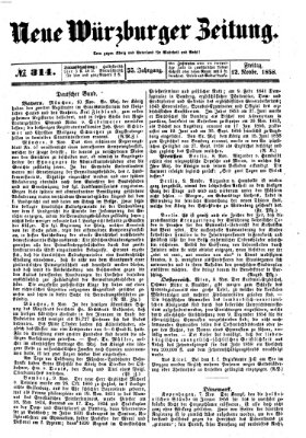 Neue Würzburger Zeitung Freitag 12. November 1858