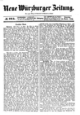 Neue Würzburger Zeitung Samstag 13. November 1858