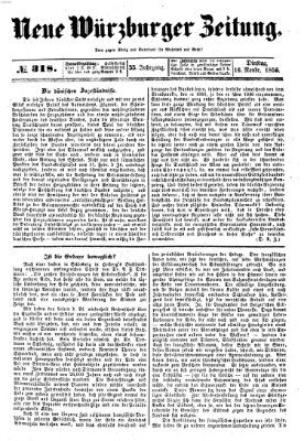 Neue Würzburger Zeitung Dienstag 16. November 1858