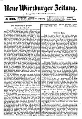 Neue Würzburger Zeitung Sonntag 21. November 1858