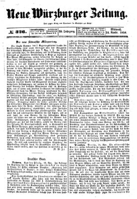 Neue Würzburger Zeitung Mittwoch 24. November 1858