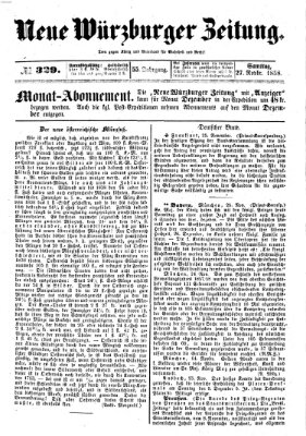 Neue Würzburger Zeitung Samstag 27. November 1858