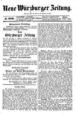 Neue Würzburger Zeitung Freitag 24. Dezember 1858