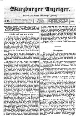 Würzburger Anzeiger (Neue Würzburger Zeitung) Montag 18. Januar 1858