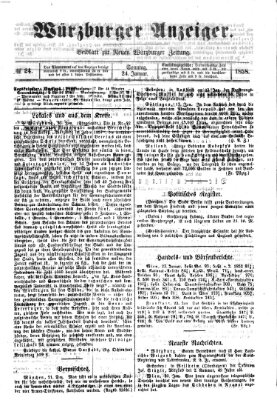 Würzburger Anzeiger (Neue Würzburger Zeitung) Sonntag 24. Januar 1858