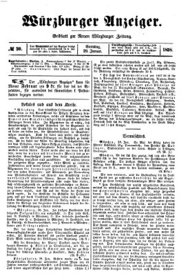 Würzburger Anzeiger (Neue Würzburger Zeitung) Samstag 30. Januar 1858