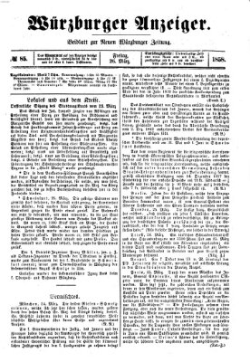 Würzburger Anzeiger (Neue Würzburger Zeitung) Freitag 26. März 1858