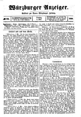 Würzburger Anzeiger (Neue Würzburger Zeitung) Dienstag 4. Mai 1858