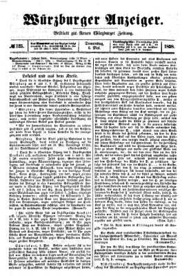 Würzburger Anzeiger (Neue Würzburger Zeitung) Donnerstag 6. Mai 1858