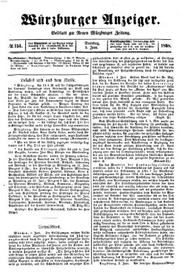 Würzburger Anzeiger (Neue Würzburger Zeitung) Samstag 5. Juni 1858