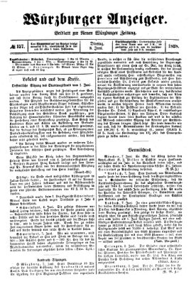 Würzburger Anzeiger (Neue Würzburger Zeitung) Dienstag 8. Juni 1858