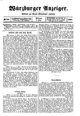 Würzburger Anzeiger (Neue Würzburger Zeitung) Mittwoch 9. Juni 1858