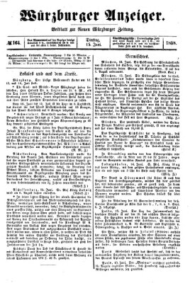 Würzburger Anzeiger (Neue Würzburger Zeitung) Dienstag 15. Juni 1858