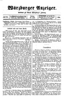 Würzburger Anzeiger (Neue Würzburger Zeitung) Freitag 25. Juni 1858