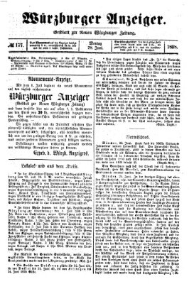 Würzburger Anzeiger (Neue Würzburger Zeitung) Montag 28. Juni 1858