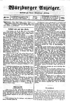 Würzburger Anzeiger (Neue Würzburger Zeitung) Freitag 9. Juli 1858