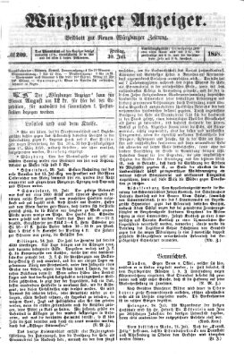 Würzburger Anzeiger (Neue Würzburger Zeitung) Freitag 30. Juli 1858