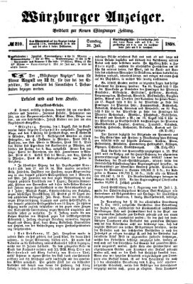 Würzburger Anzeiger (Neue Würzburger Zeitung) Samstag 31. Juli 1858