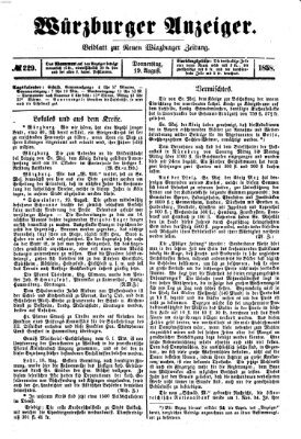 Würzburger Anzeiger (Neue Würzburger Zeitung) Donnerstag 19. August 1858