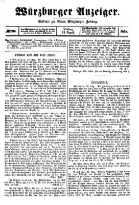 Würzburger Anzeiger (Neue Würzburger Zeitung) Dienstag 24. August 1858