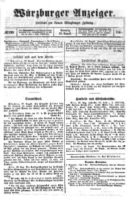 Würzburger Anzeiger (Neue Würzburger Zeitung) Sonntag 29. August 1858