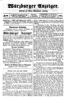 Würzburger Anzeiger (Neue Würzburger Zeitung) Samstag 25. September 1858