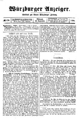 Würzburger Anzeiger (Neue Würzburger Zeitung) Mittwoch 29. September 1858