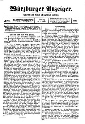 Würzburger Anzeiger (Neue Würzburger Zeitung) Dienstag 26. Oktober 1858