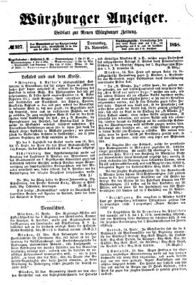 Würzburger Anzeiger (Neue Würzburger Zeitung) Donnerstag 25. November 1858