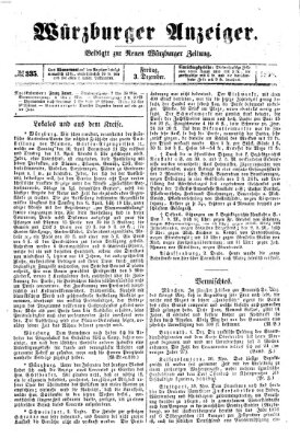 Würzburger Anzeiger (Neue Würzburger Zeitung) Freitag 3. Dezember 1858