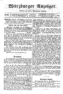 Würzburger Anzeiger (Neue Würzburger Zeitung) Donnerstag 30. Dezember 1858