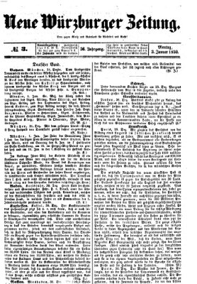 Neue Würzburger Zeitung Montag 3. Januar 1859