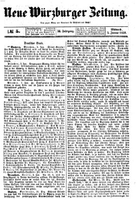 Neue Würzburger Zeitung Mittwoch 5. Januar 1859