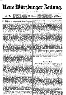 Neue Würzburger Zeitung Freitag 7. Januar 1859