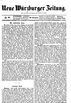 Neue Würzburger Zeitung Samstag 8. Januar 1859