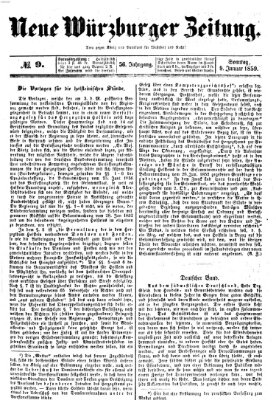 Neue Würzburger Zeitung Sonntag 9. Januar 1859