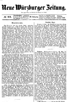 Neue Würzburger Zeitung Dienstag 11. Januar 1859