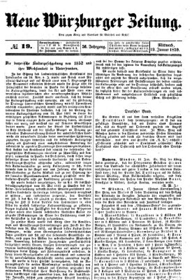 Neue Würzburger Zeitung Mittwoch 19. Januar 1859