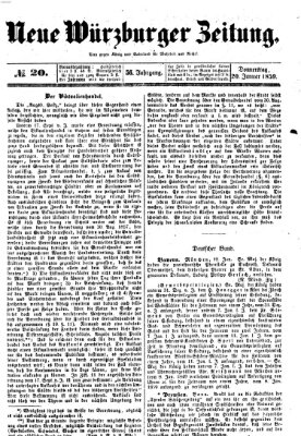 Neue Würzburger Zeitung Donnerstag 20. Januar 1859