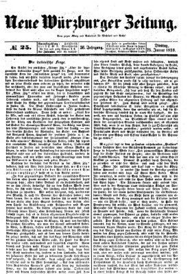 Neue Würzburger Zeitung Dienstag 25. Januar 1859
