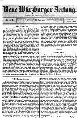 Neue Würzburger Zeitung Donnerstag 27. Januar 1859