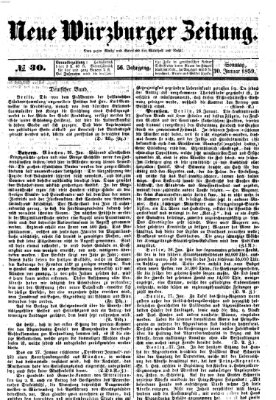 Neue Würzburger Zeitung Sonntag 30. Januar 1859