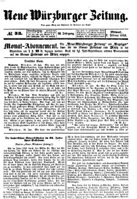 Neue Würzburger Zeitung Mittwoch 2. Februar 1859