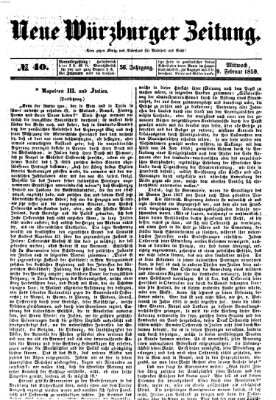 Neue Würzburger Zeitung Mittwoch 9. Februar 1859